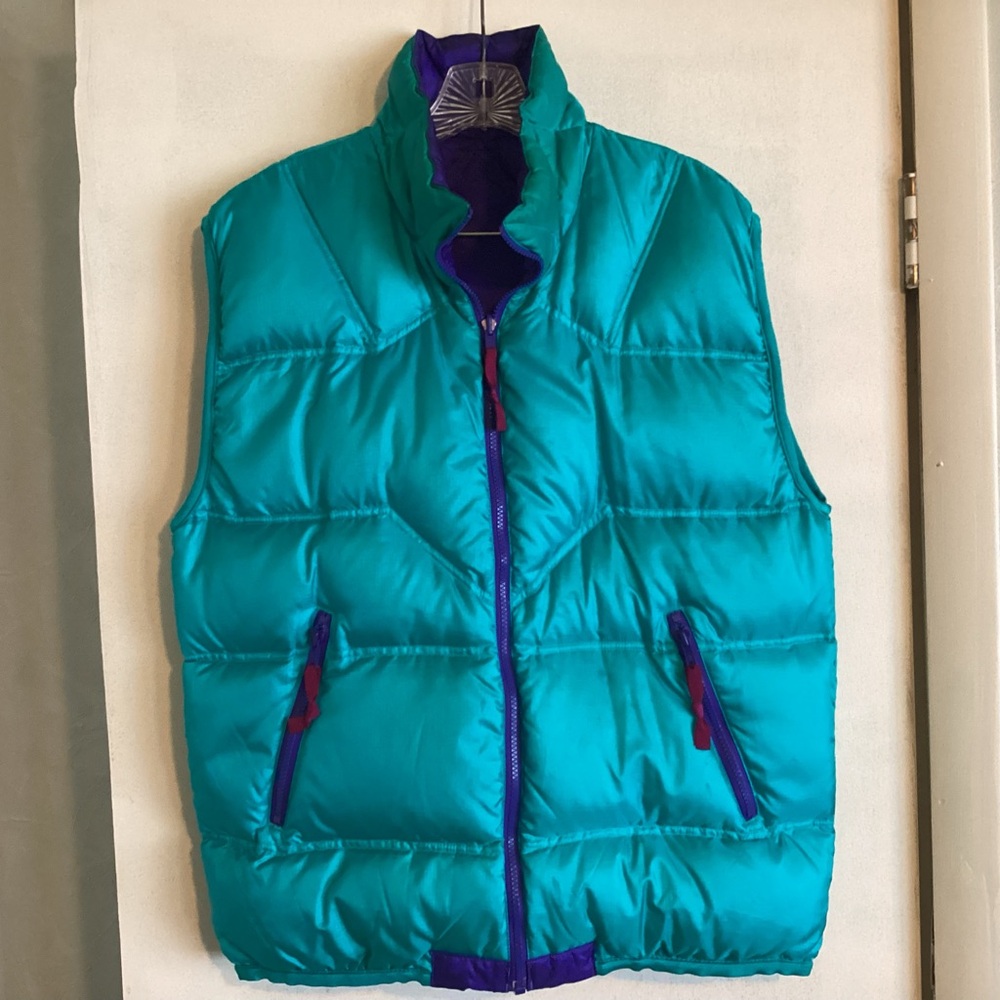 Vintage Woolrich Down Reversible Puffer Vest Sigmet Gear Men’s Size Medium